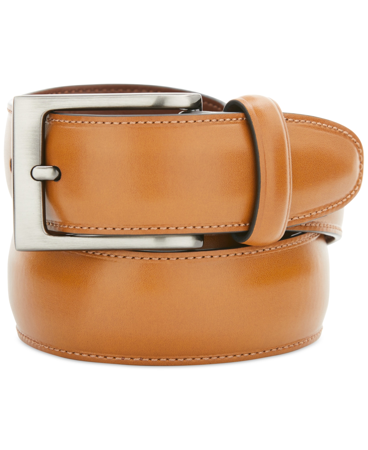 Perry Ellis Men's Faux Leather Dress Belt (Luggage) $8 + Free Store Pick Up at Macy's or Free Shipping on $25+