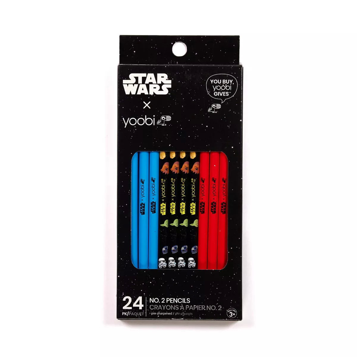 Yoobi - Star Wars: 24-Pack #2 Pencils $2.49, 1" Ring Binder $2.74, More + Free Shipping on $35+