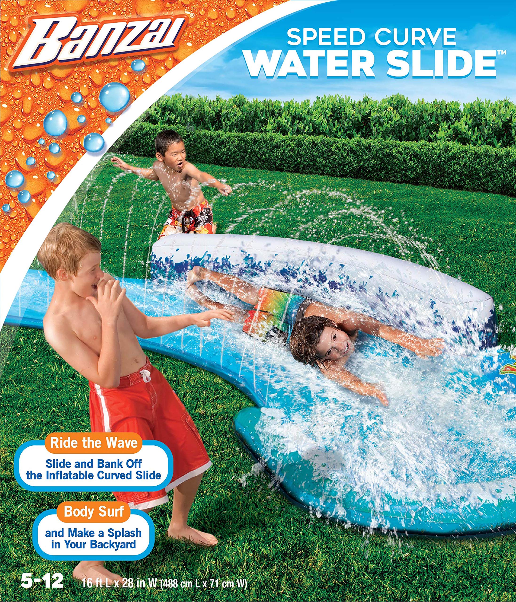 16' Banzai Speed Curve Water Slide $6 + Free Shipping w/ Prime or on $35+