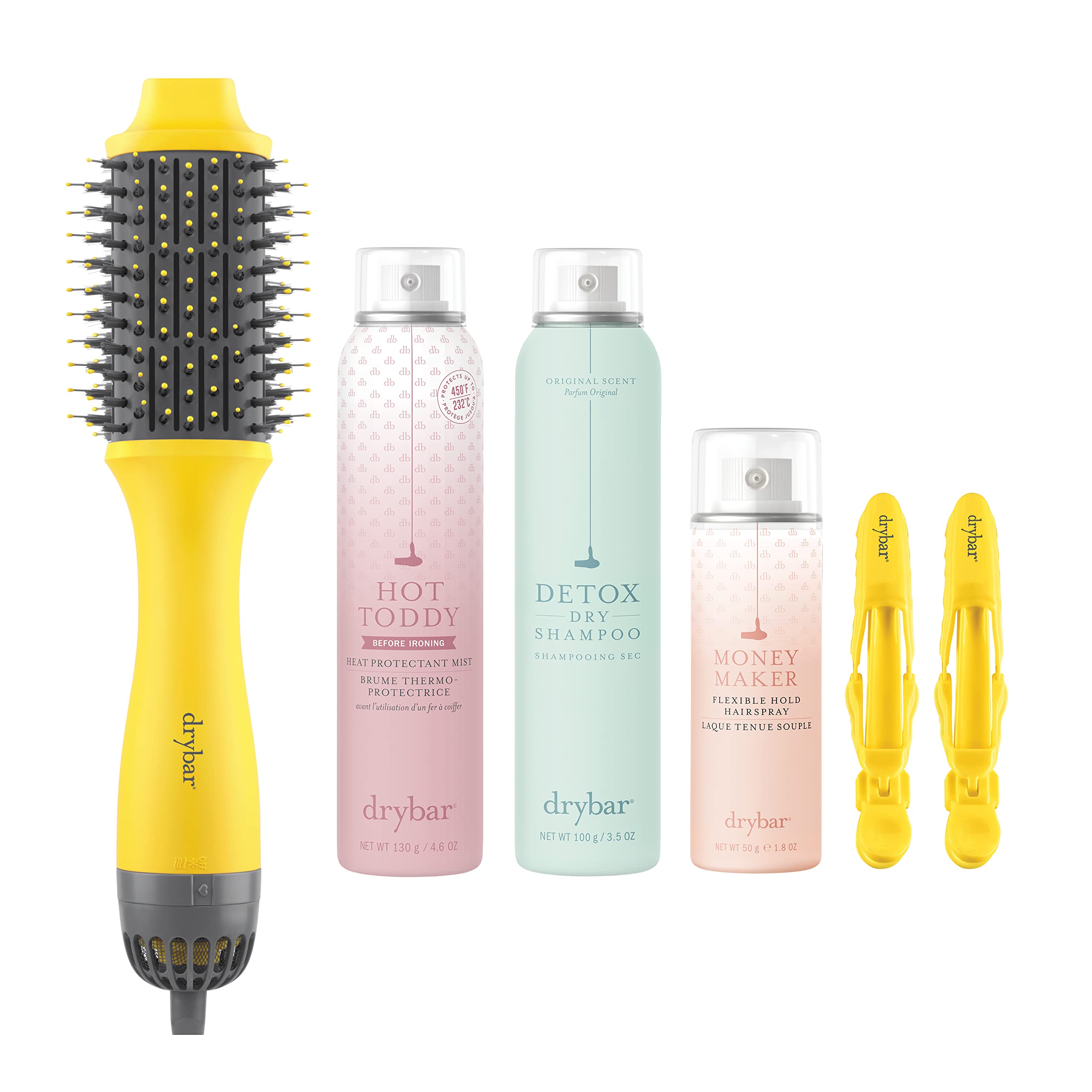 6-Piece Drybar The Double Shot Jackpot Styling Smooth Hair Essentials Set w/ Blow Dryer Brush, Heat Protectant, Dry Shampoo, Hair Spray & Clips $77.50 + Free Shipping