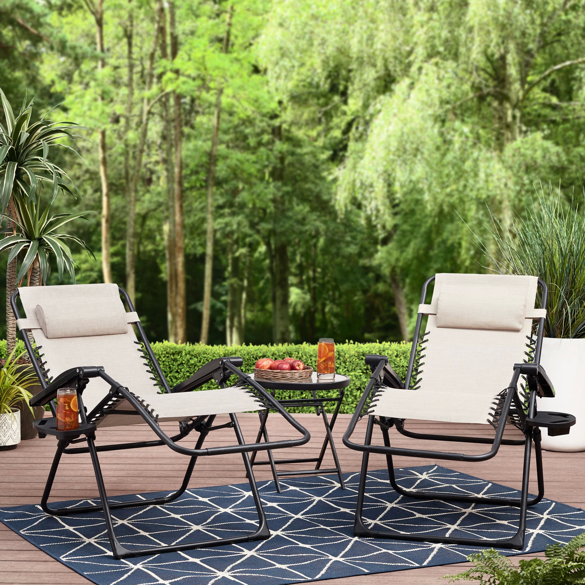 2-Count Mainstays Outdoor Zero Gravity Lounge Chair (Tan) $40 + Free Shipping