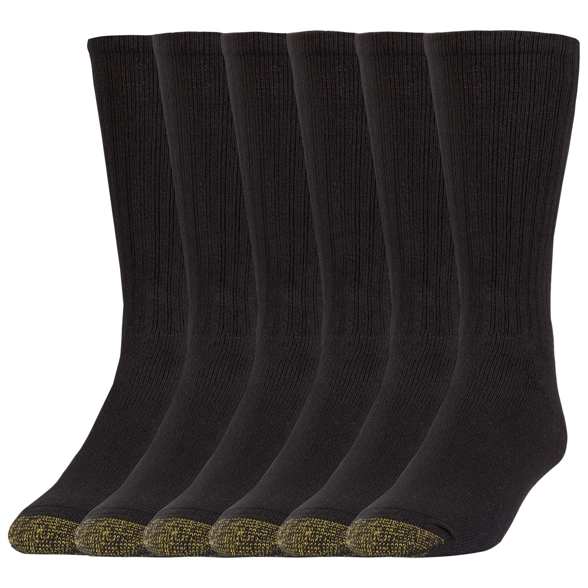 6-Pairs Gold Toe Men's Harrington Crew Socks (Black, Large) $10 + Free Shipping w/ Prime or on $35+