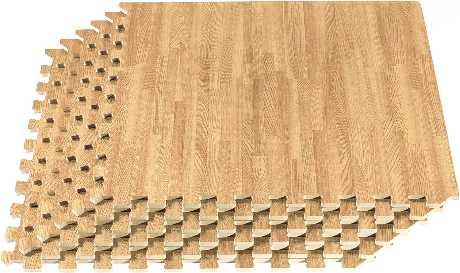 6-Piece Forest Floor 5/8" Thick Premium Wood Grain Interlocking Foam Tiles (White Oak, 24 Square Feet) $28.50 + Free Shipping w/ Prime or on $35+