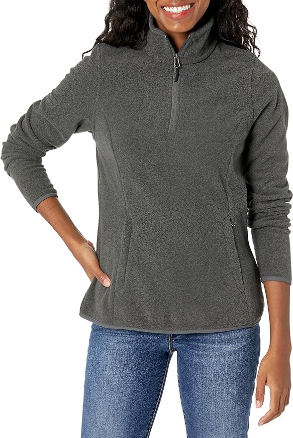 Essentials Women's Classic-Fit Long-Sleeve Quarter-Zip