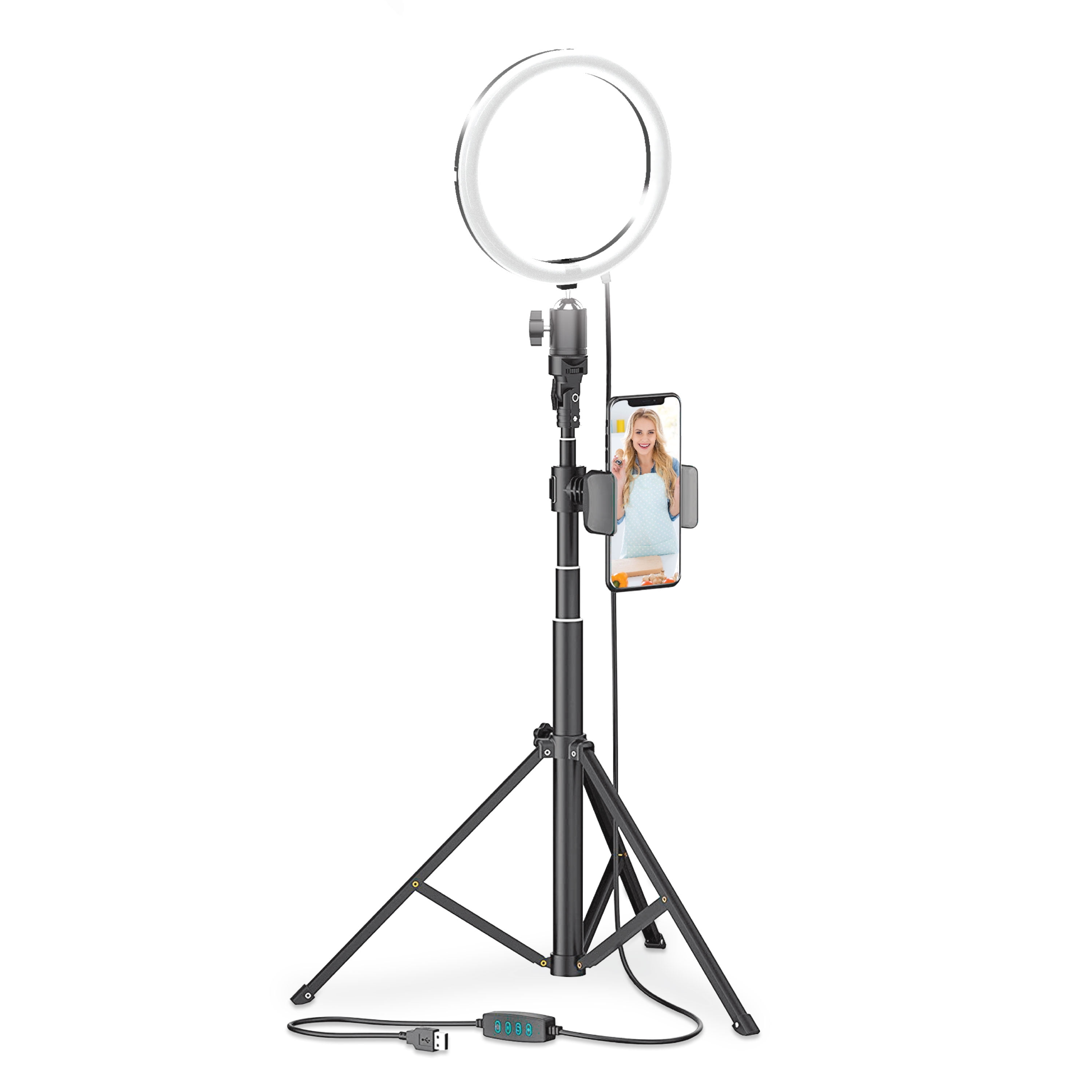 8" Bower Selfie Ring Light Studio Kit w/ 17.5" to 51" Extendable Tripod, Remote & Phone Holder $7.50 + Free S&H w/ Walmart+ or $35+