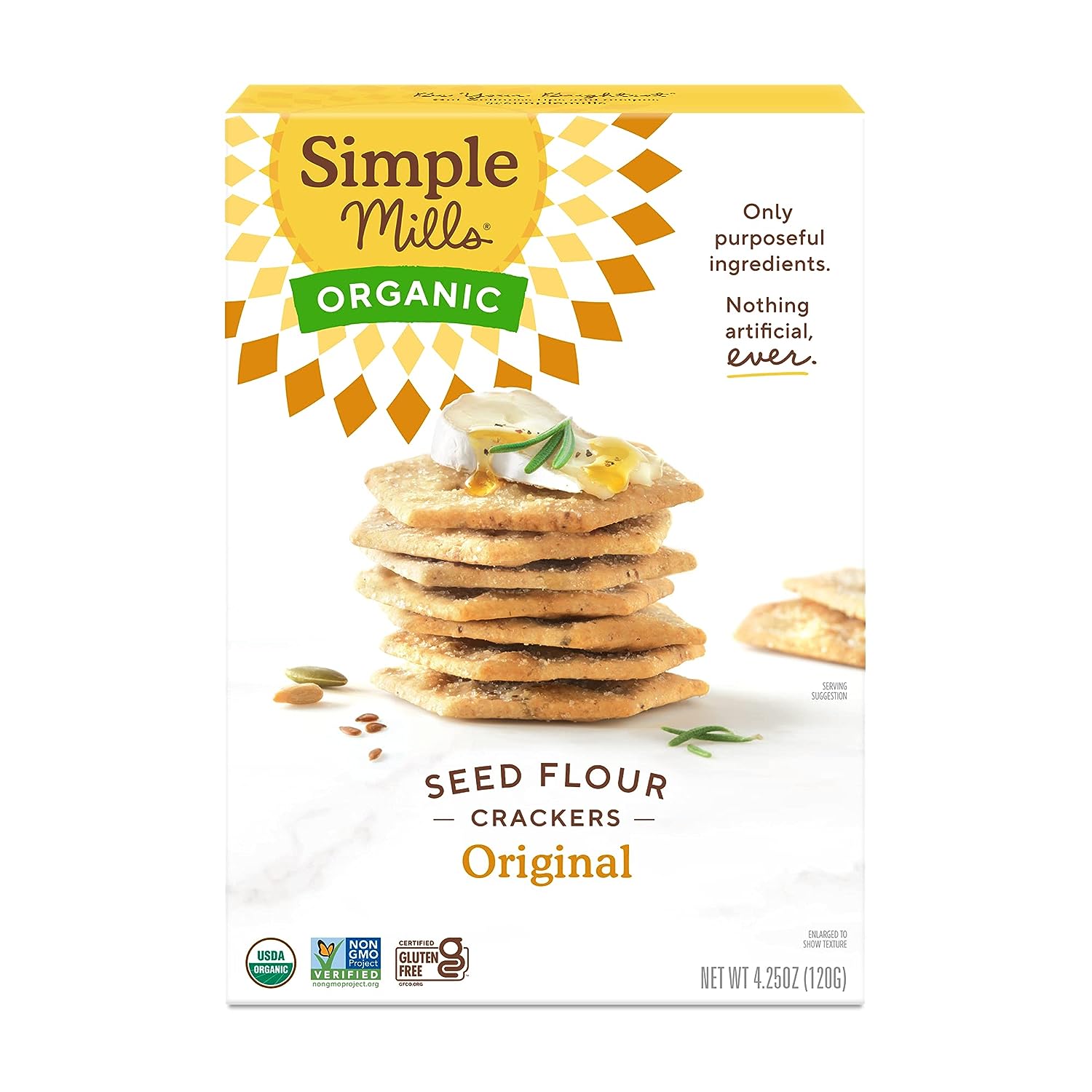4.25-Oz Simple Mills Organic Gluten-Free Seed Crackers (Original) $1.79 w/ S&S, More + Free Shipping w/ Prime or on orders over $35