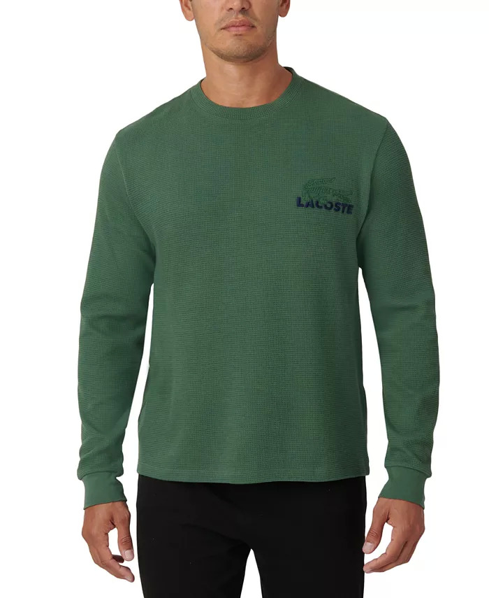 Lacoste long sleeve t shirt green clearance