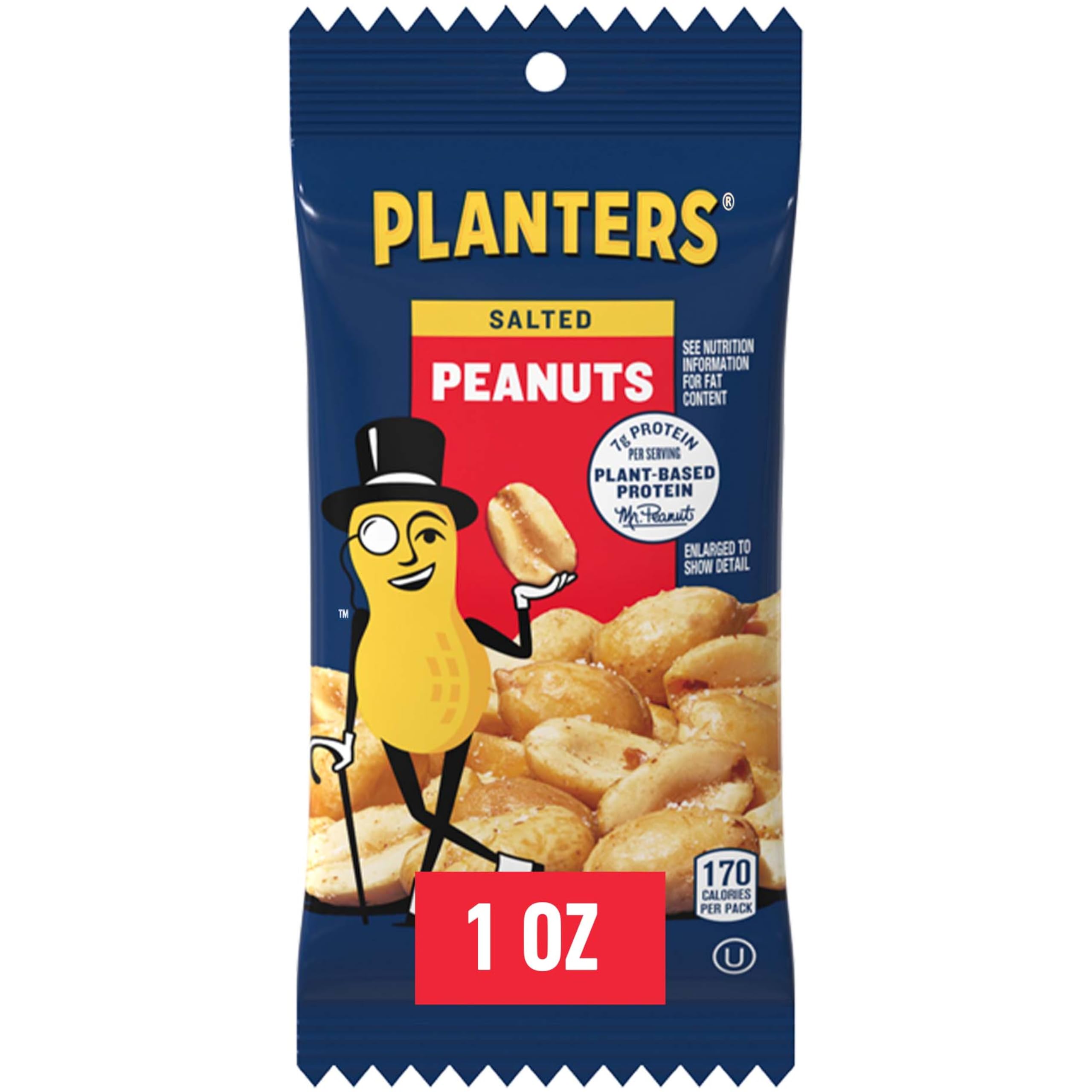 60Packs 1Oz Planters Salted Peanuts 12.39 (0.21 each) w/ S&S + Free