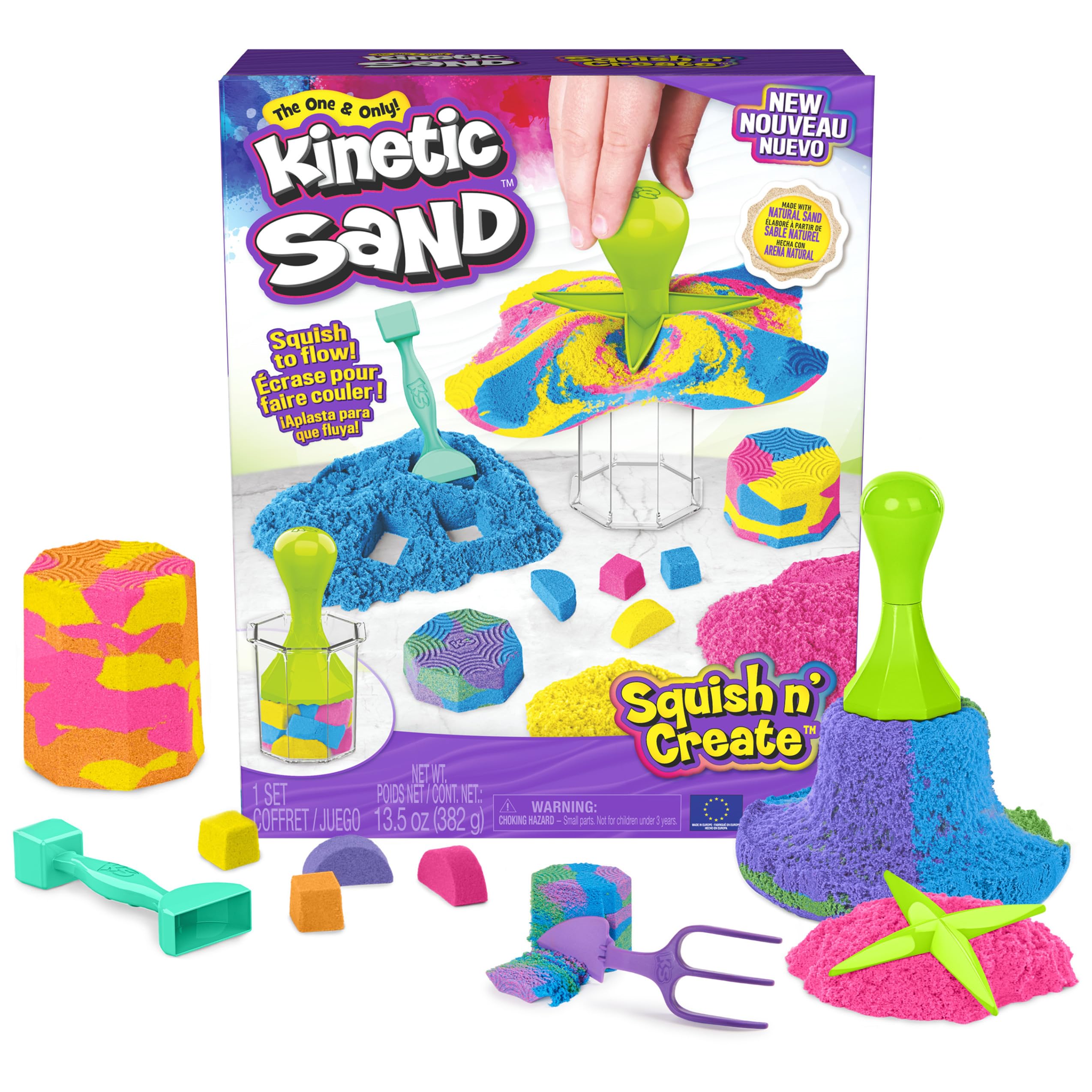 Kinetic Sand Squish N' Create Set w/ 13.5-Oz Play Sand & 5 Tools $6.53 + Free Shipping w/ Prime or on $35+
