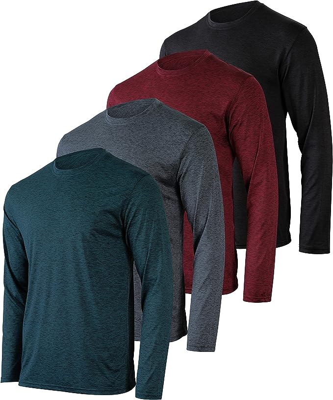4-Count Real Essentials Men's Dry-Fit UV Moisture Wicking Long-Sleeve Shirts w/ UPF 50+ (Various Colors, Size S-3X) $29.74 ($7.44 each) + Free Shipping w/ Prime or on $35+