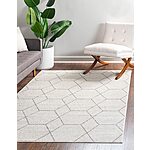 2' x 3' Unique Loom Trellis Frieze Collection Geometric Area Rug (Ivory/Gray) $12.96 + Free Shipping w/ Prime or on $25+