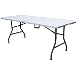 6' Plastic Development Group Bi-Fold Blow-Molded Plastic Table (White) $35 + Free Store Pickup