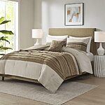 4-Piece Madison Park Merie Comforter Set (Full/Queen, Natural) $33.73, More + Free Shipping w/ Prime or on $35+