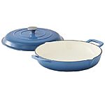 3.5-Quart Food Network Enameled Cast Iron Braiser w/ Lid (Red or Navy) $30.59 + Free Shipping