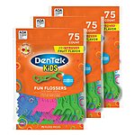 3-Packs 75-Count DenTek Kids' Fun Flossers $5.66 + Free Shipping w/ Prime or on $35+