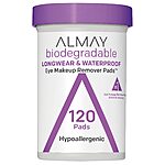 120-Count Almay Biodegradable Eye Makeup Remover Pads (Hypoallergenic) $4.80 w/ Subscribe &amp; Save