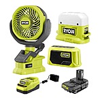Ryobi One+ 18V Campers Kit: Area Light, Bluetooth Speaker & Clamp Fan $69 + Free Shipping