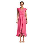 Nine.Eight Women’s Flutter Sleeve Faux Wrap Maxi Dress (Hot Pink) $10.82 &amp; More + Free S&amp;H w/ Walmart+ or $35+
