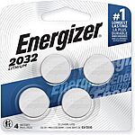 Energizer CR2032 3V Lithium Coin Cell Batteries: 6-Pack $5.65, 4-Pack $3.75 w/ Subscribe &amp; Save
