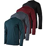 4-Count Real Essentials Men's Dry-Fit UV Moisture Wicking Long-Sleeve Shirts $29.75