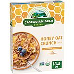 13.5-Oz Cascadian Farm Organic Honey Crunch Oat Cereal $3 w/ S&amp;S + Free Shipping w/ Prime or on $35+