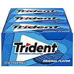 12-Pack 14-Piece Trident Sugar Free Gum (168 Total Pieces, Various Flavors) $6.55 w/ Subscribe &amp; Save