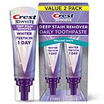 2-Packs 3.1-Oz Crest 3D White Deep Stain Remover Toothpaste $14.70 w/ Subscribe &amp; Save