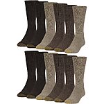 12-Pairs GOLDTOE Men's Harrington Crew Socks (Taupe/Khaki/Brown) $14.21 + Free Shipping w/ Prime or on $35+
