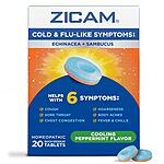 20-Pack Zicam Cold &amp; Flu-Like Symptoms w/ Echinacea + Sambucus Tablets (Peppermint) $7.57 + Free Shipping w/ Prime or on $35+