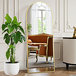 64&quot; x 21&quot; EDX Arched or Rectangle Full Length Mirror (Gold or Black) $36.79 + Free Shipping