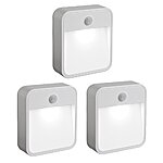 3-Pack Mr. Beams 20-Lumen Motion Sensing Battery Powered LED Nightlights $17