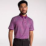 VRST Men's Contrast Printed Golf Polo (Roll Repeat Black Cherry) $11.98 + Free Shipping