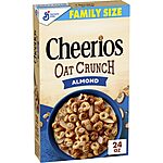 Select Breakfast Cereals: 24-Oz Cheerios Oat Crunch Almond Cereal $2.65 &amp; More w/ Subscribe &amp; Save