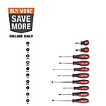 10-Piece Milwaukee 3-8" Phillips/Slotted/Square Screwdriver Kit $19 + Free Shipping