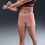 Nike Women's Pro 3” Shorts (Rust Pink) $13.98 + Free Store Pickup at Dick's Sporting Goods