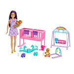 Barbie Skipper Babysitter Doll with Twin Nursery Playset with Crib, Swing, See-Saw &amp; Accessories $10 + Free S&amp;H w/ Walmart+ or on $35+