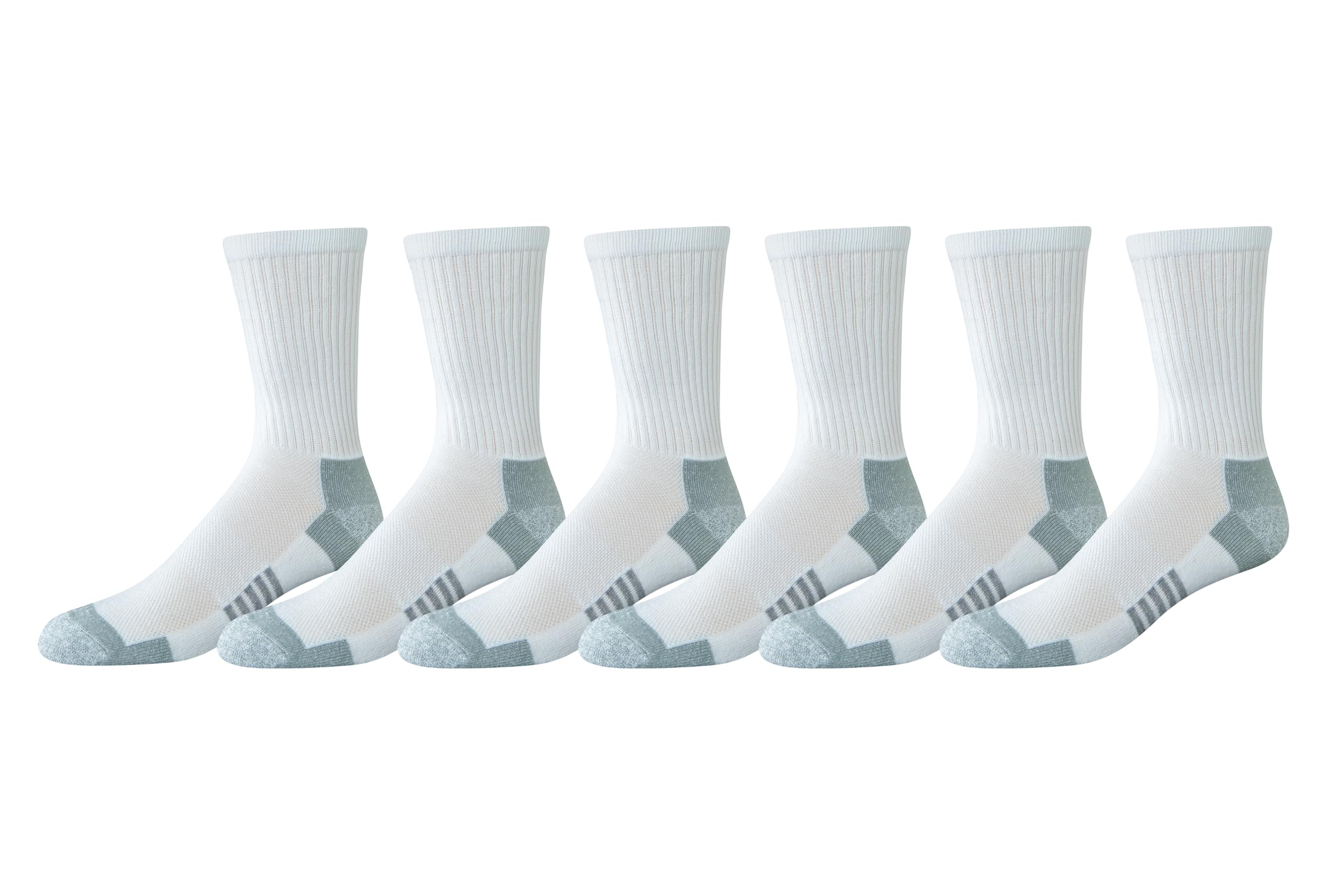 6 Pairs Amazon Essentials Men S Performance Cotton Blend Cushioned