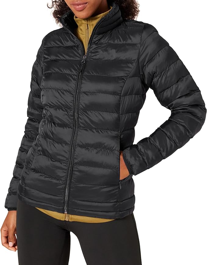 Amazon Essentials Women's Lightweight Long-Sleeve Water-Resistant Packable Puffer Jacket (Black, Size S-L) $17.90, More + Free Shipping w/ Prime or on $35+