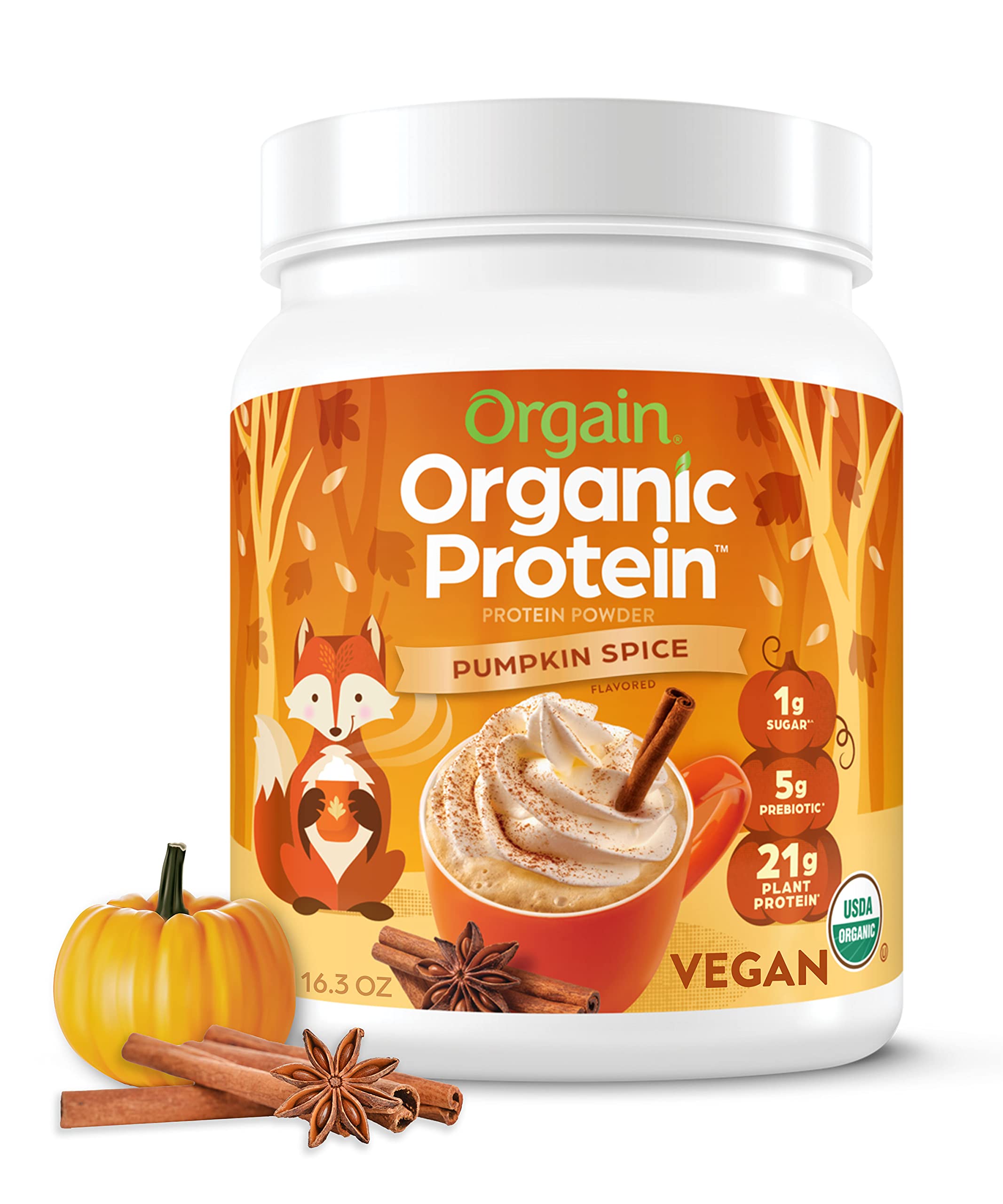 Prime Members: Orgain Organic Vegan Protein Powder (Pumpkin Spice) $9.64 & More + Free Shipping w/ Prime or on $35+