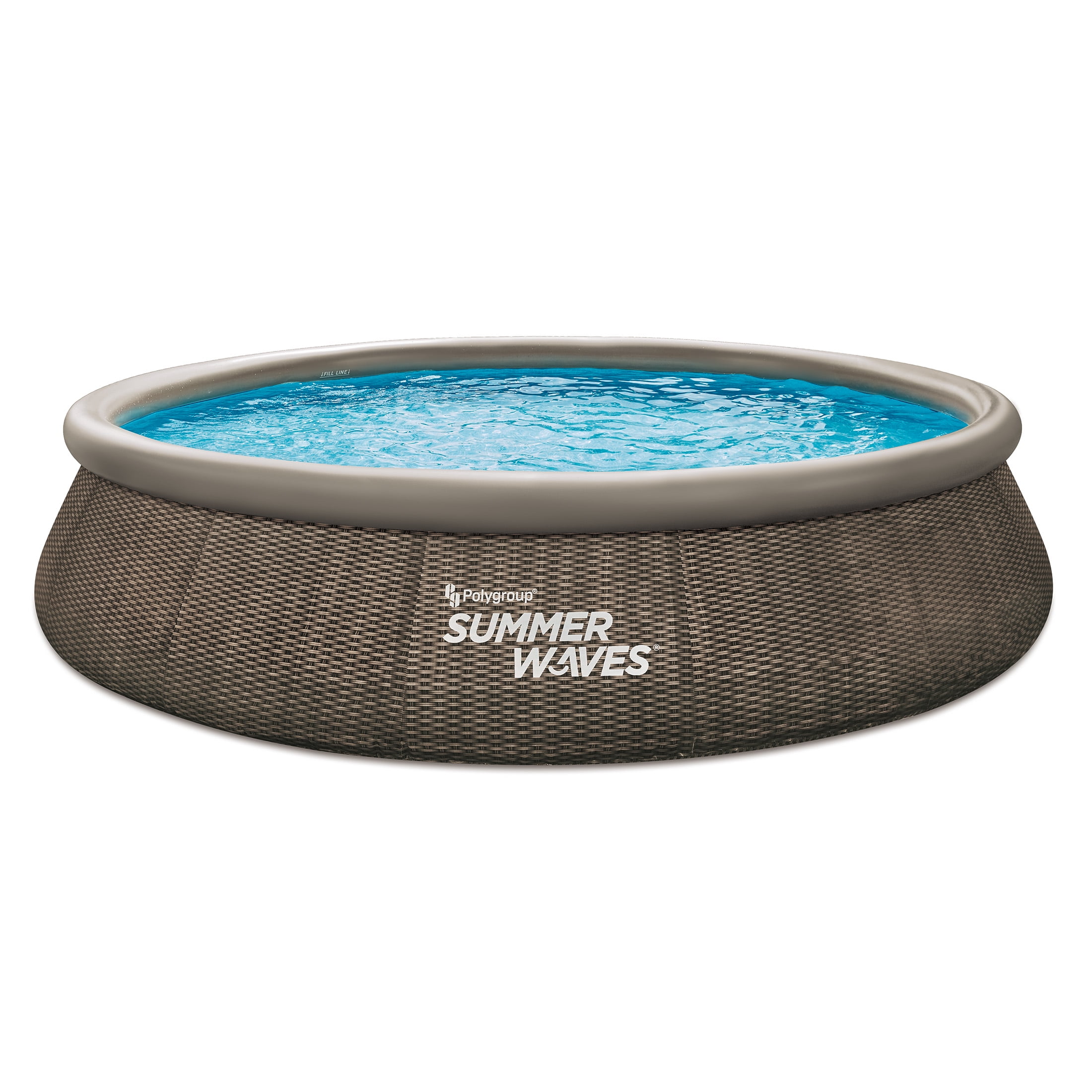 15' Summer Waves Double Rattan Quick Set Round Pool $88 + Free Shipping
