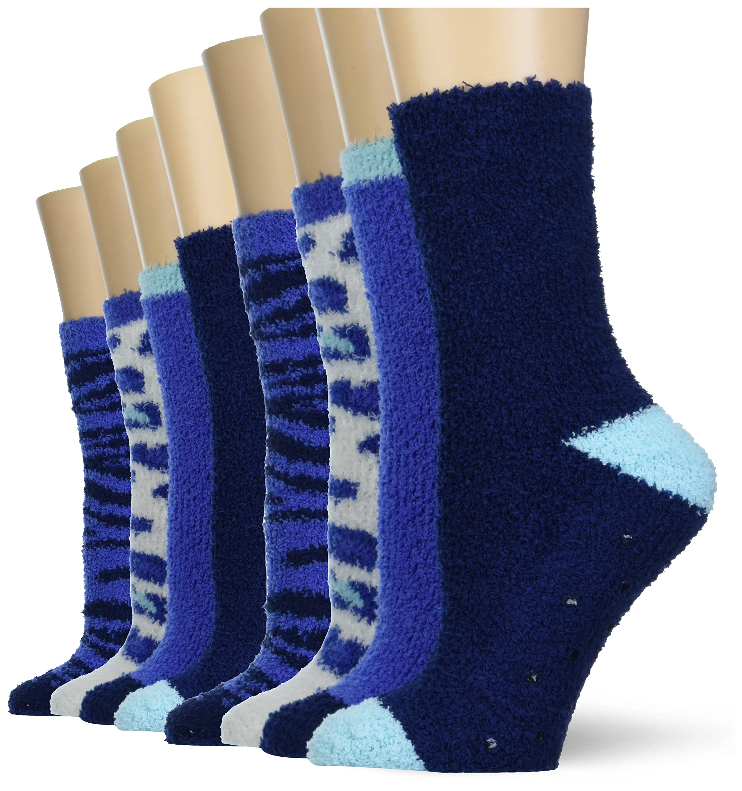 4-Pairs Amazon Essentials Women's Fuzzy Socks (Blue Multi) $4.70 + Free Shipping w/ Prime or on $35+
