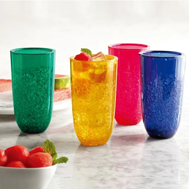 **Price Reduced** 4-Pack 16-Oz Mainstays Acrylic Freeze Gel Ice Tumbler Set (Multicolored) $6.72 + Free S&H w/ Walmart+ or $35+
