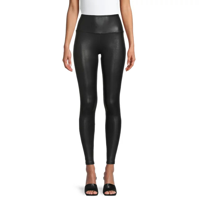 Time and Tru Women's Faux Leather Leggings (Brown or Black, Sizes S-3XL) from $8.46 + Free Shipping w/ Walmart+ or on $35+