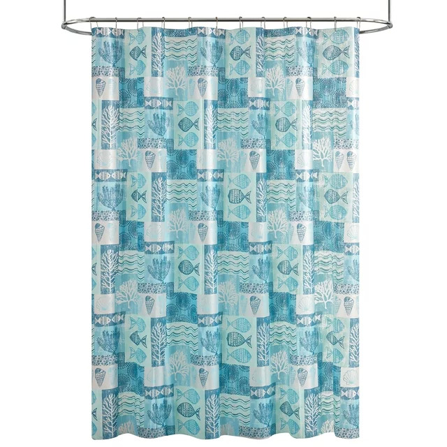 Mainstays Coastal Fish Printed PEVA Shower Curtain (70" x 72") $3.60 + Free Shipping w/ Walmart+ or on $35+