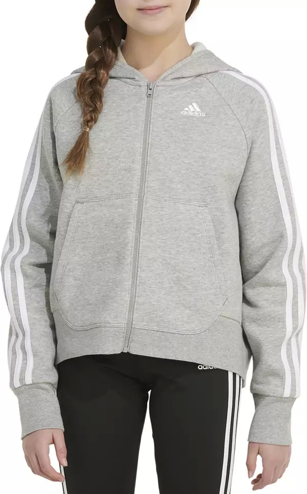 adidas Girls' & Boys' Apparel: 3-Stripe Hooded Fleece Jacket $11.89, Fluidity Hoodie $12.72 & More + Free Shipping on $49+