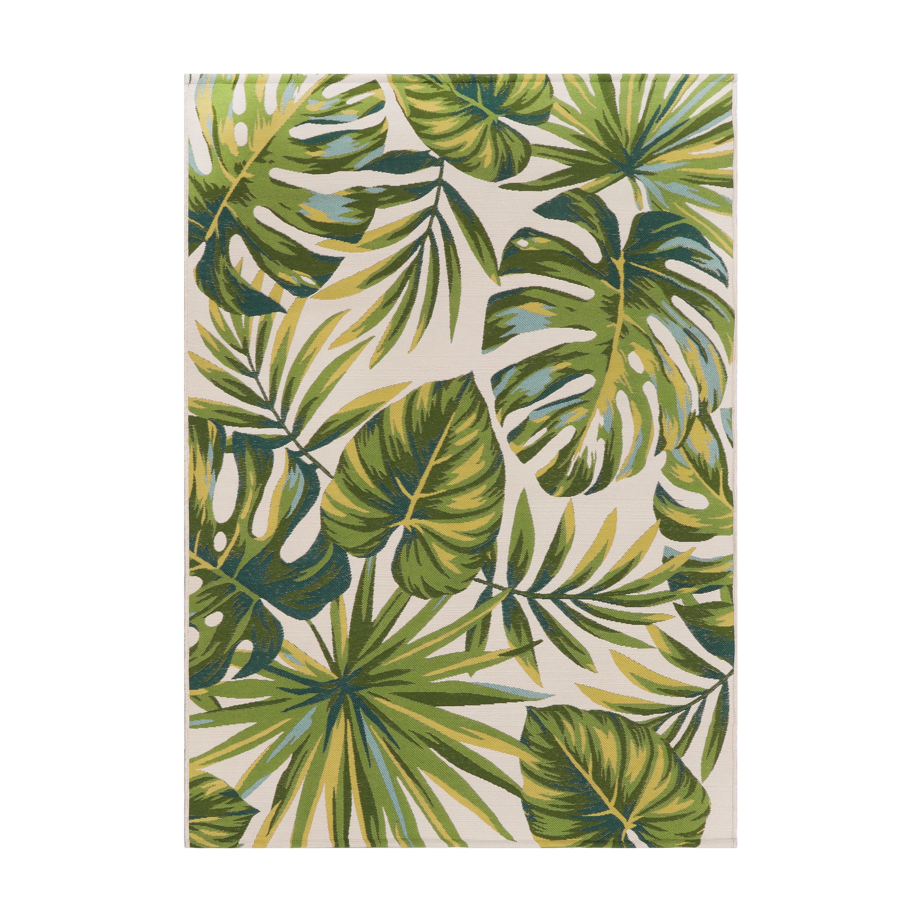 7' x 10' Better Homes & Gardens Green Palm Leaf Woven Outdoor Rug $79 + Free Shipping