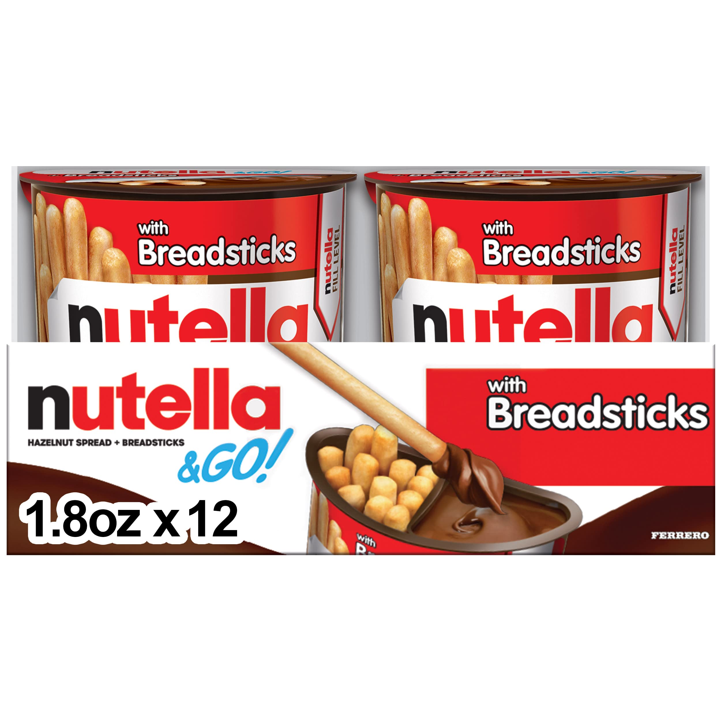 12-Packs 1.8-Oz Nutella & Go! Snack Packs $9 ($0.75 each) w/ S&S + Free Shipping w/ Prime or on $35+