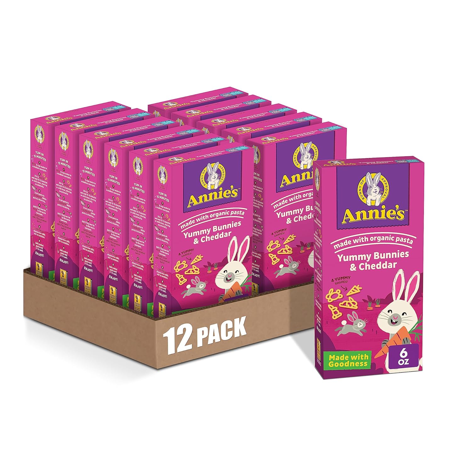 12-Count 6-Oz Annie's Macaroni and Cheese Dinner w/ Organic Pasta (Yummy Bunnies & Cheddar) $10.09 w/ S&S + Free Shipping w/ Prime or on $35+