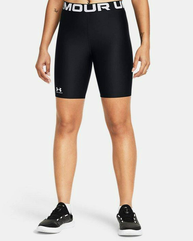 Under Armour Women's Heatgear Authentics 8" Shorts (Black/White, Size XS-2XL) $10.50 + Free Shipping
