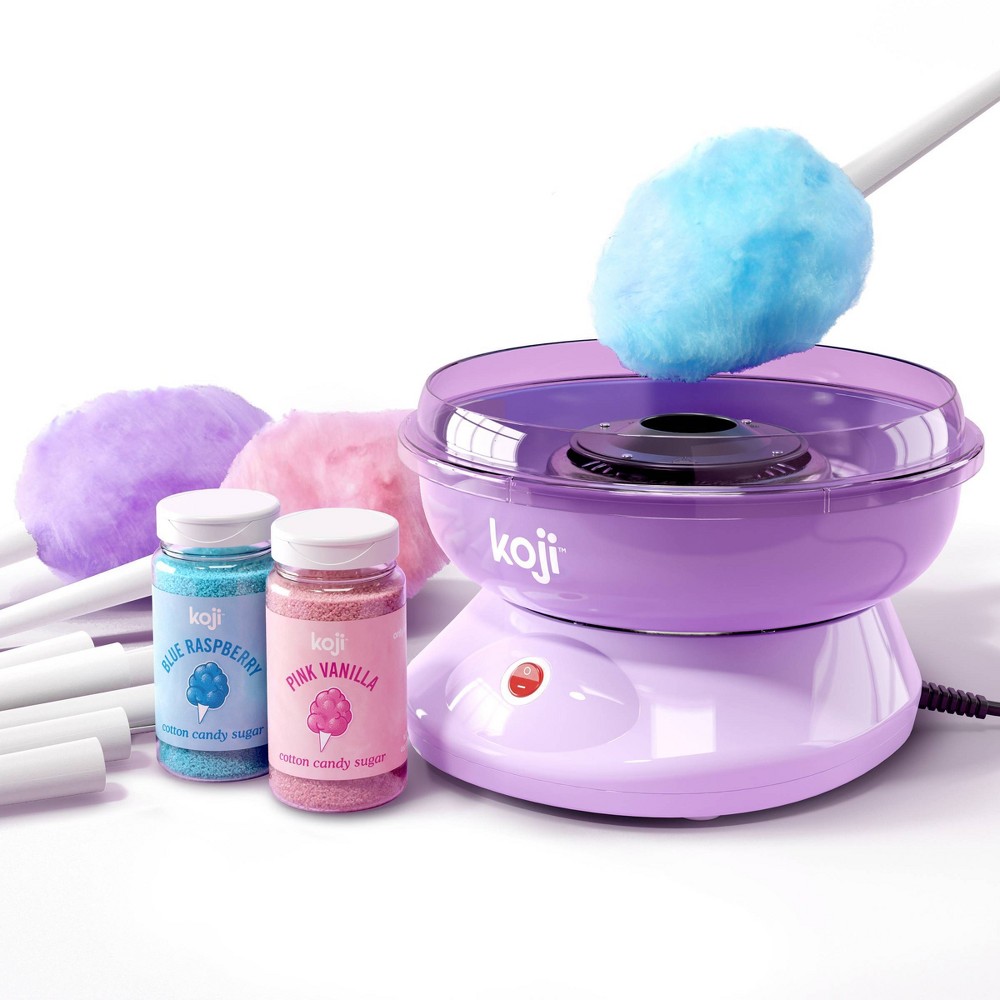 Koji Cotton Candy Maker Set w/ (2) 7Oz Candy Sugar & 10 Wands 28